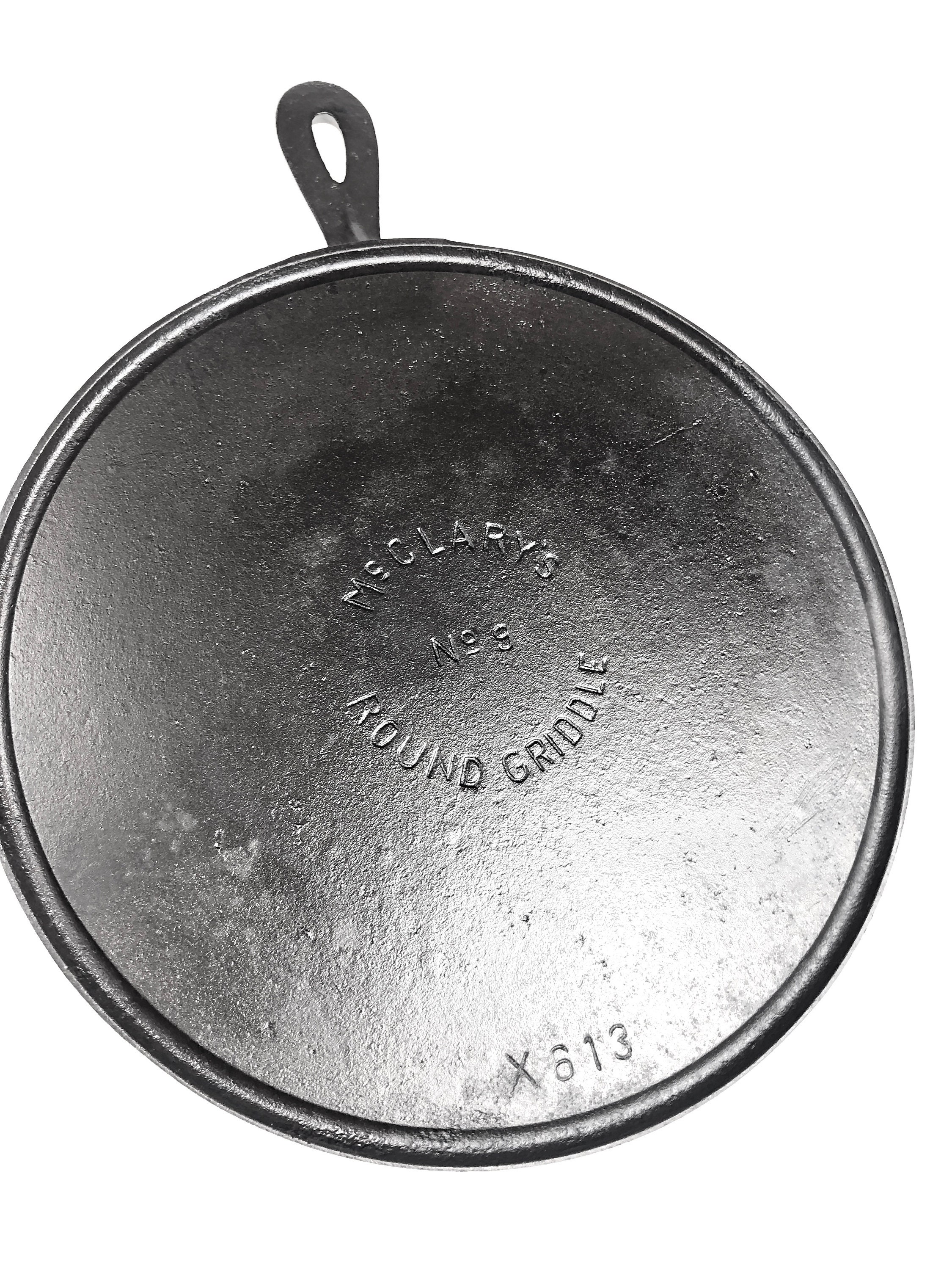 Cast Iron Round Reversible Griddle with Wire Handles – Everlastly