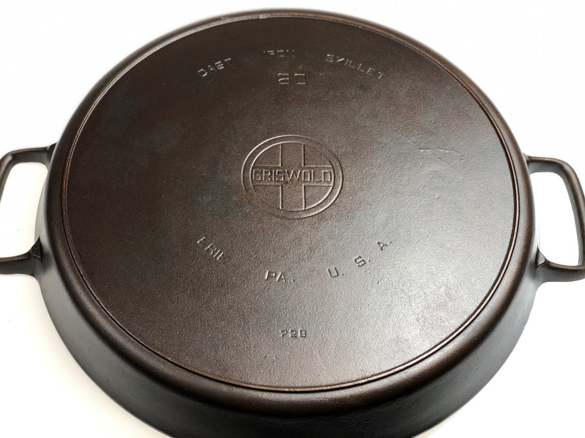 BEAUTIFUL Vintage GRISWOLD 20 Cast Iron Hotel Skillet 728 Etsy