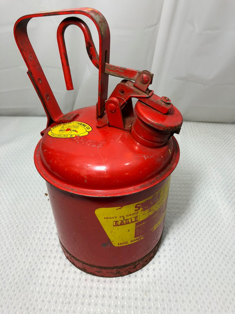 Vintage Eagle 1 Gallon Metal Safety Gas Can U110S Type 1 USA Etsy