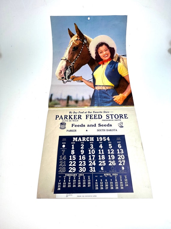 1954 Peter Gowland 60 Favorites Kodachrome Advertising Salesman Sample Pin  up Calendar Parker Feed Store South Dakota - Etsy