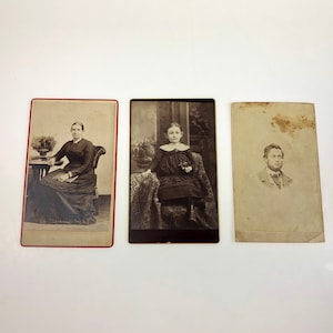 Set of 3 Antique Shadle Greensburg, PA  Latrobe, PA Cabinet Cards Carte-de-visite CDV - Free Shipping!