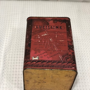 RARE Lucilline Petroleum Jelly Tin Can Patent 1889 – FREE SHIPPING!