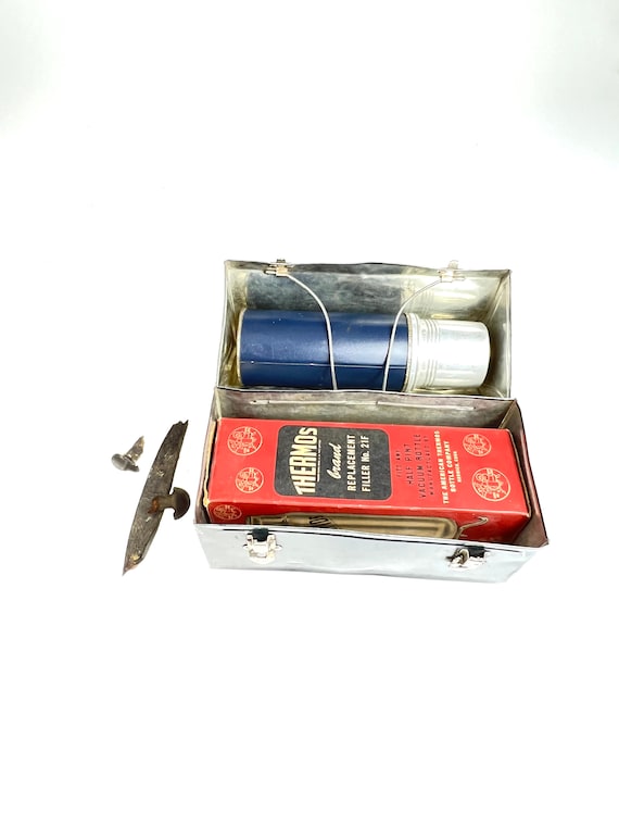 Vintage Thermos Set Beverage set and case. VTG USA made Cork Style units.  on eBid United States