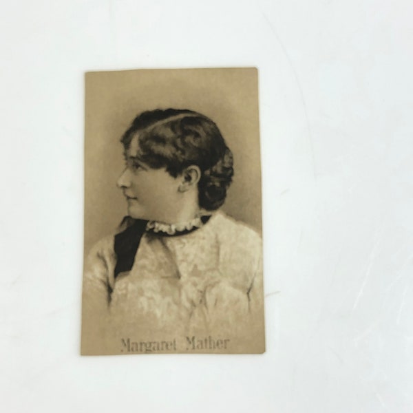 1880's Victorian Card Of Lovely Actress Margaret Mather - Free Shipping!