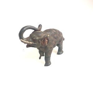 Vintage Cast Iron Elephant Bank