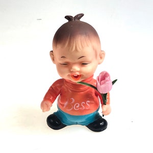 Beautiful Shape!! Vintage ALPS Japan BESS Windup Bobble Head Toy - Original Working Condition!