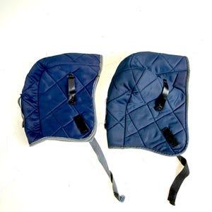 Vintage Coal Miner Helmet Liners Pair 1960s–70s Quilted Winter Hard Hat Warmers Mining Gear - FREE SHIPPING!