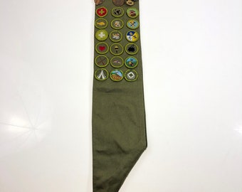 Boy Scout 1960s Illinois Sash, 18 Type F Merit Badges, UNIQUE Medals and Patches - FREE SHIPPING!