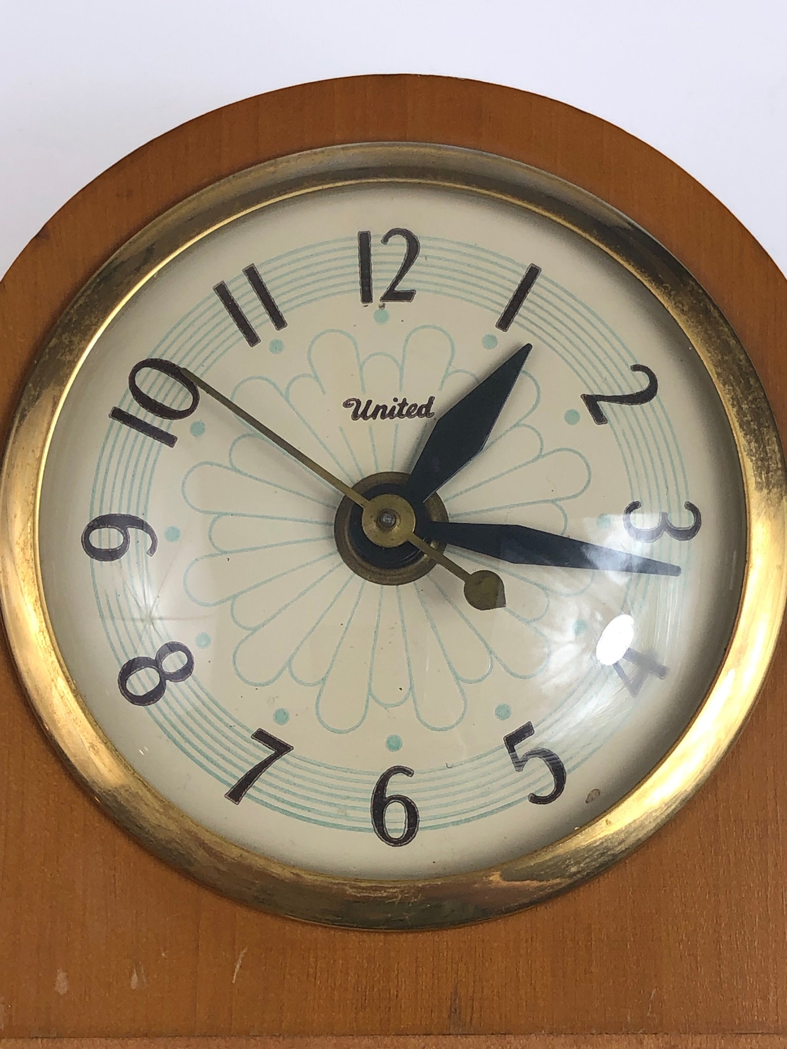 Vintage United Mid Century Lighted Fireplace Clock Model 419 Etsy