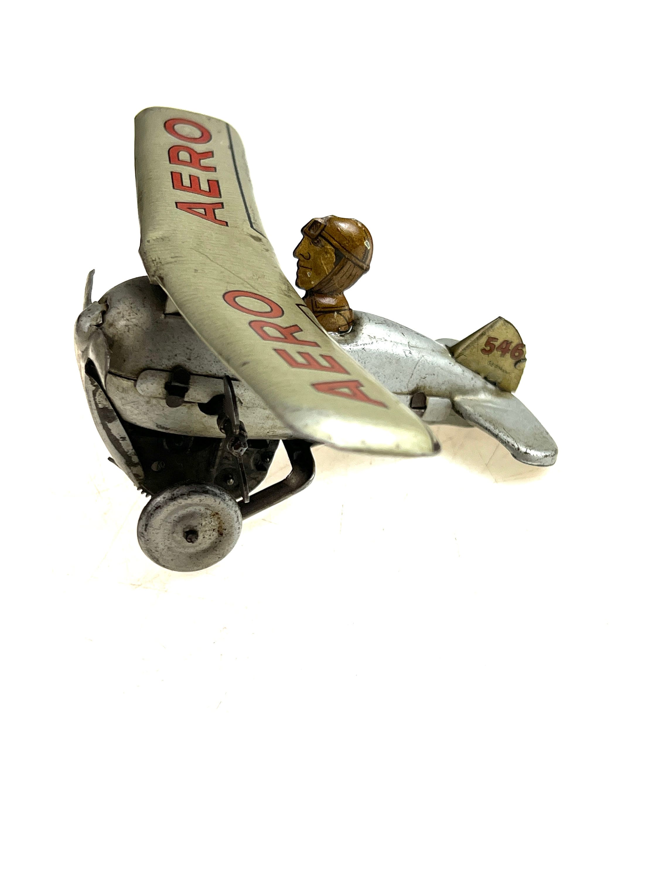 RARE! Great Condition 1940s - 1950s German Aero Plane 546 Key Wind