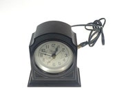 Vintage Royal Electric Brown Bakelite Wind Start Clock Art Deco style - Works Circa 1930 39 s - 1940 39 s