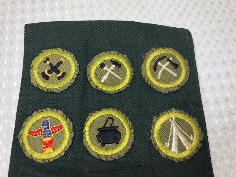 Boy Scout 1950s Sash RARE Patches 12 Type E Merit Badges Etsy