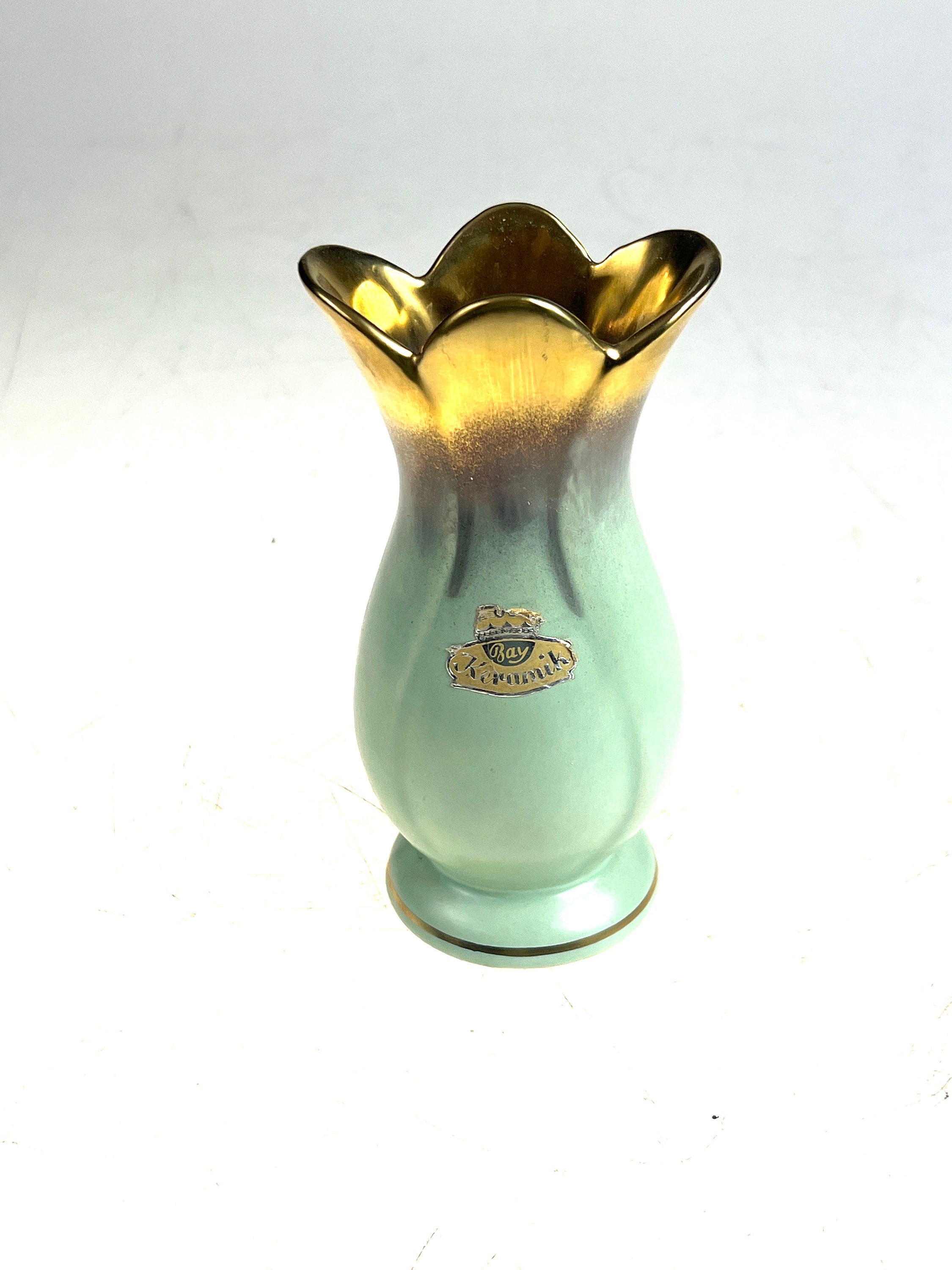 12/7まで！西ドイツ　ファットラバ花瓶ミッドセンチュリーBay keramik 西ドイツ製 ヴィンテージ Bay Keramik 陶器の花瓶 花器 Fat Lava