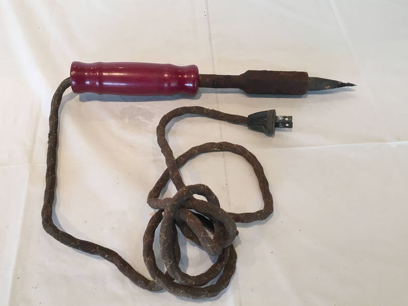 Vintage Electric Soldering Iron with Maroon Bakelite handle Etsy
