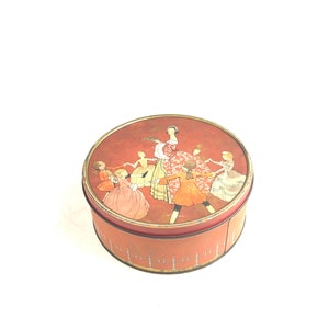 Vintage 1920’s Uneeda Nabisco Aristocrats Colonial Dancers fruitcake Tin - FREE SHIPPING!!
