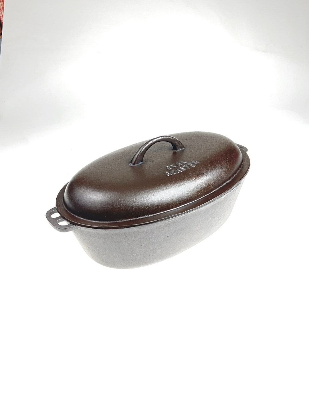 BEAUTIFUL Vintage LODGE Oval Roaster With Lid Etsy