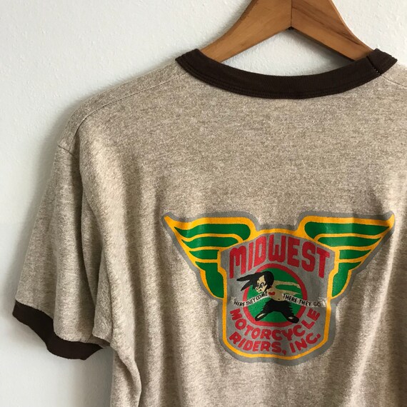 Vintage Ringer Tee / Graphic Tee / Midwest Motorcy