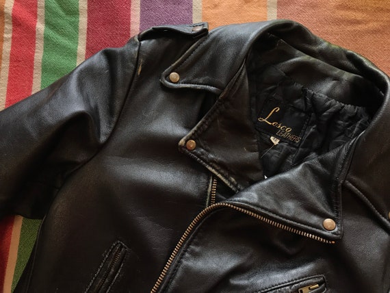 vintage biker leather jacket