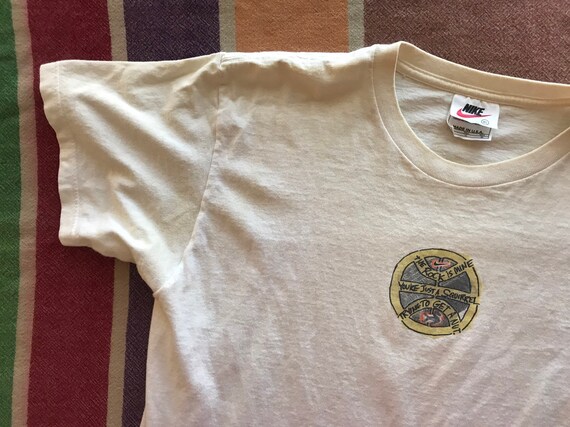 90s Nike XL Basketball Tee / Beige / Backprint / N