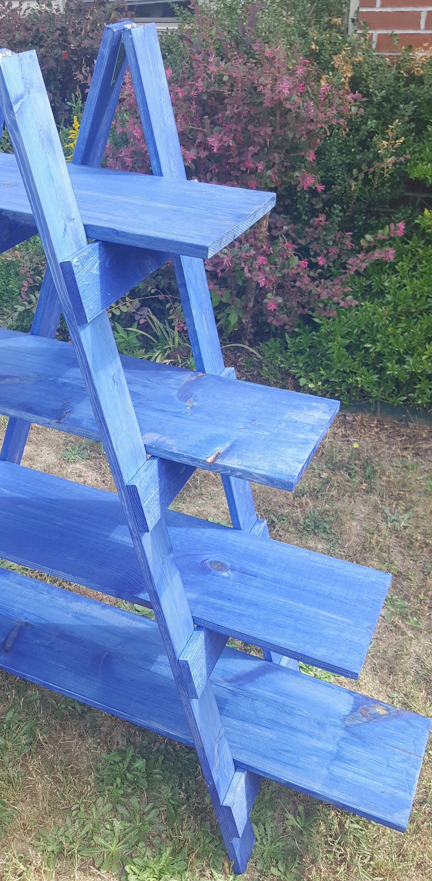 Rustic Ladder Shelf 6 ft Wood Ladder Craft Fair Display Etsy España