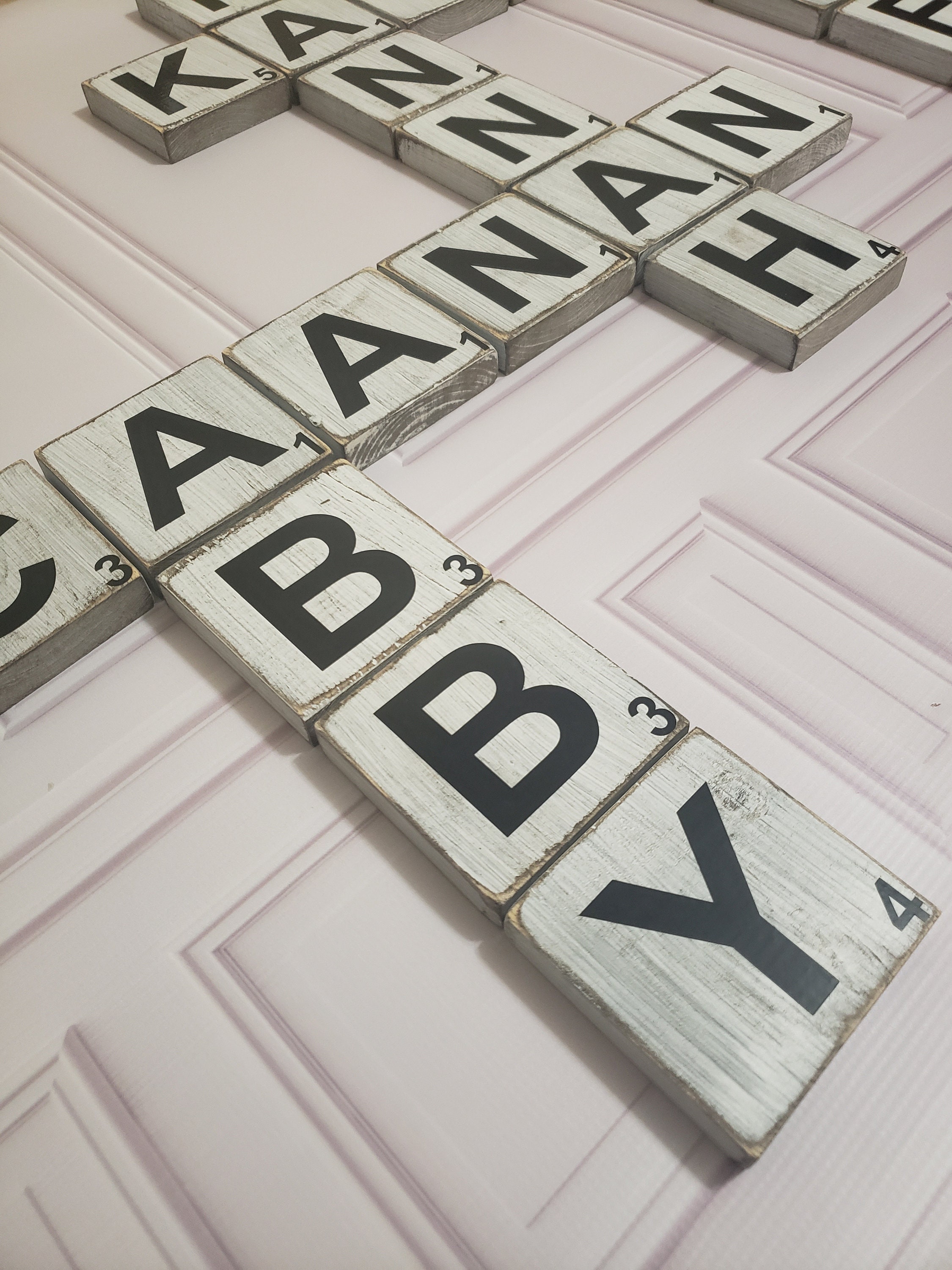Scrabble Tiles Wall Art - Large Scrabble Tiles - Family Wood Tiles - …