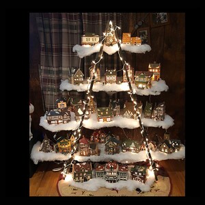 Christmas Display Ladder - Christmas Decor - Christmas Village Display - Easy Storage - Ladder Shelf - Display Stand - Portable Display