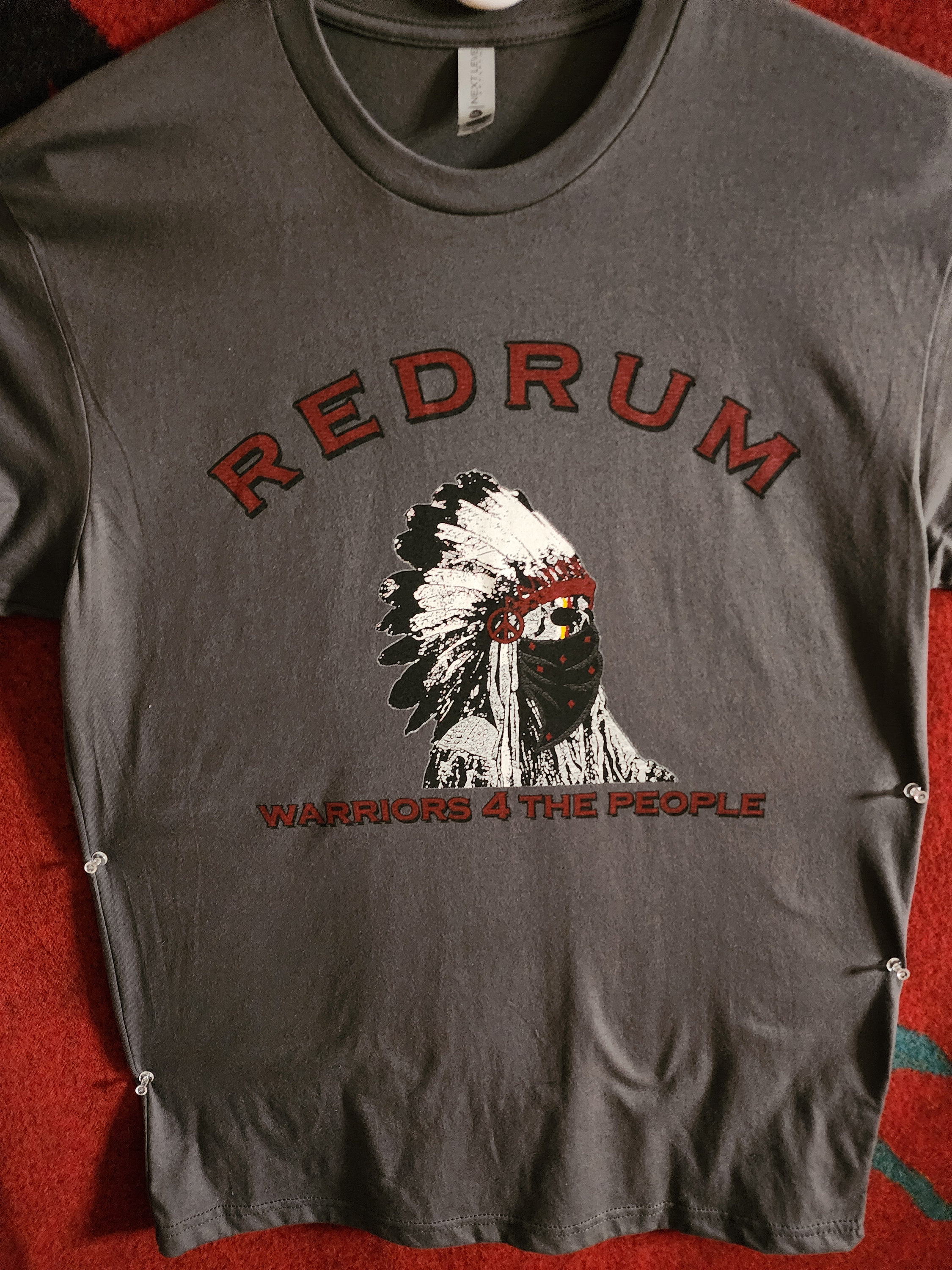 Distressed Redrum Gray Warriors for the People