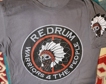 Redrum Gray logo on both  Sleeves