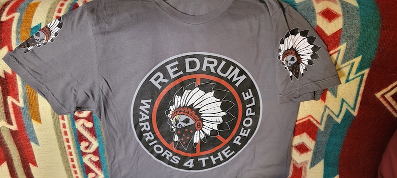 Redrum Gray logo on both Sleeves image 1