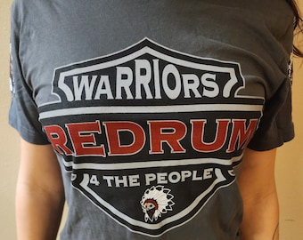 Redrum Gray Warriors for the People Chief Logo on Sleeves