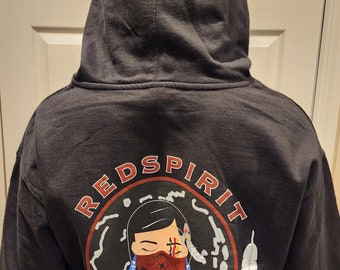 Red Spirit Warriors for People Pull over Hoodie