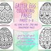Easter Egg Coloring Pages 8 Pack | April, Spring Coloring Pages ...