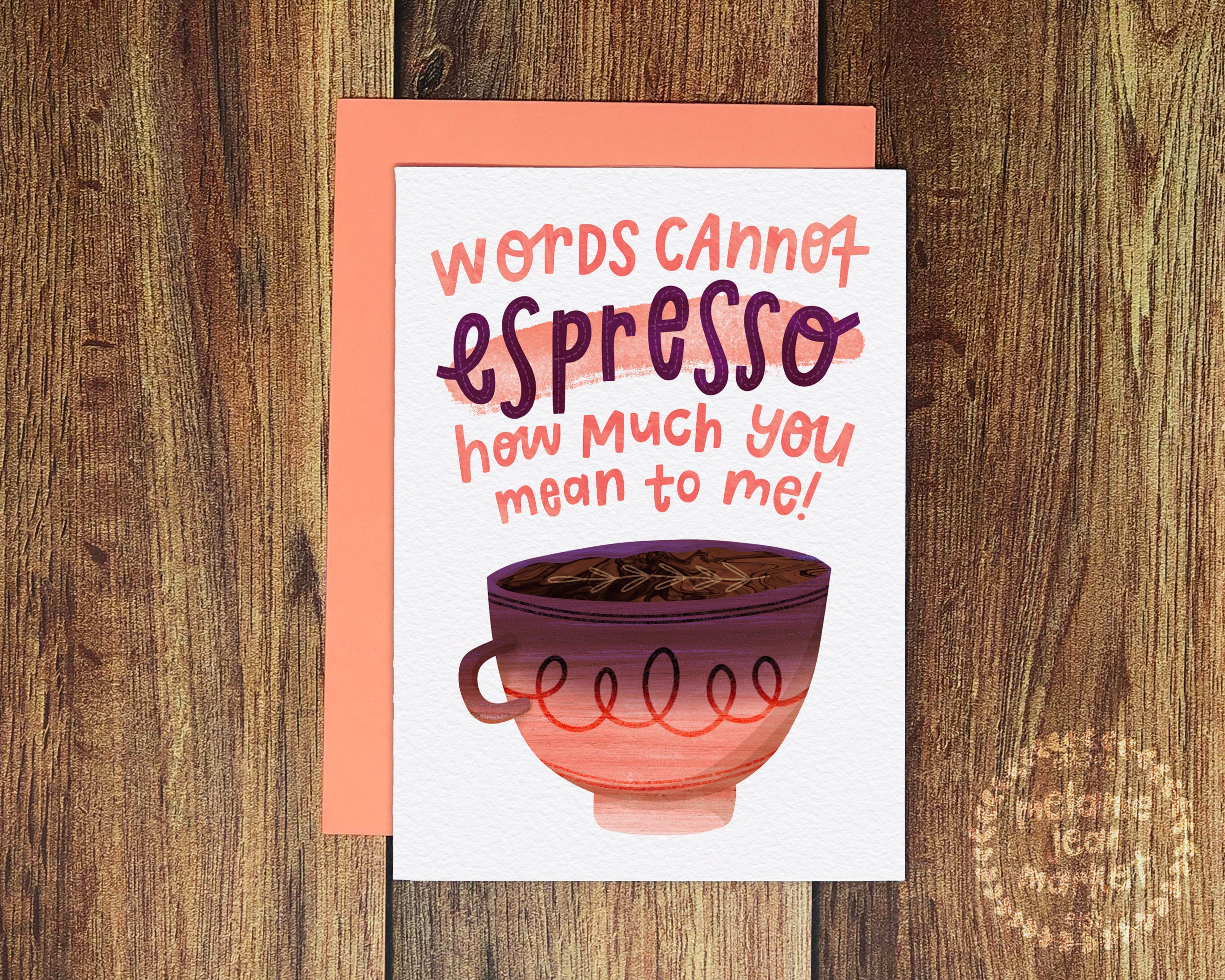 Mots ne peuvent pas Espresso Combien tu veux me/Impression Photo-Fun café Imprimé