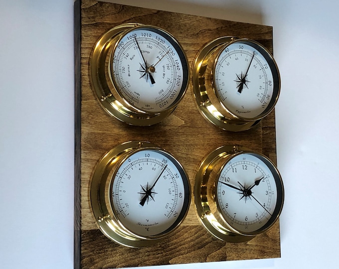 Weather Station Barometer Clock/ Tide Clock Hygrometer Thermometer