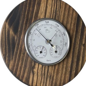 Weather Station Solid Wood Barometer Hygrometer Thermometer