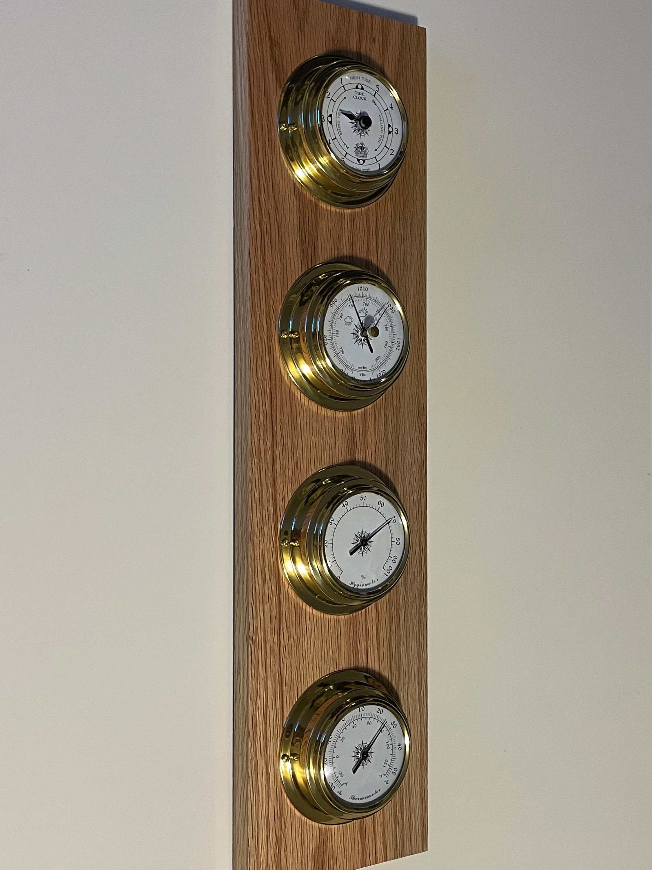Weather Station Tide Clock Barometer Hygrometer Thermometer Etsy