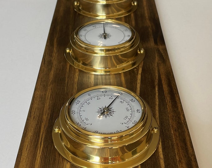 Multi Clock Barometer Temperature Weather Station Barometer Clock Hygrometer Thermometer | Etsy