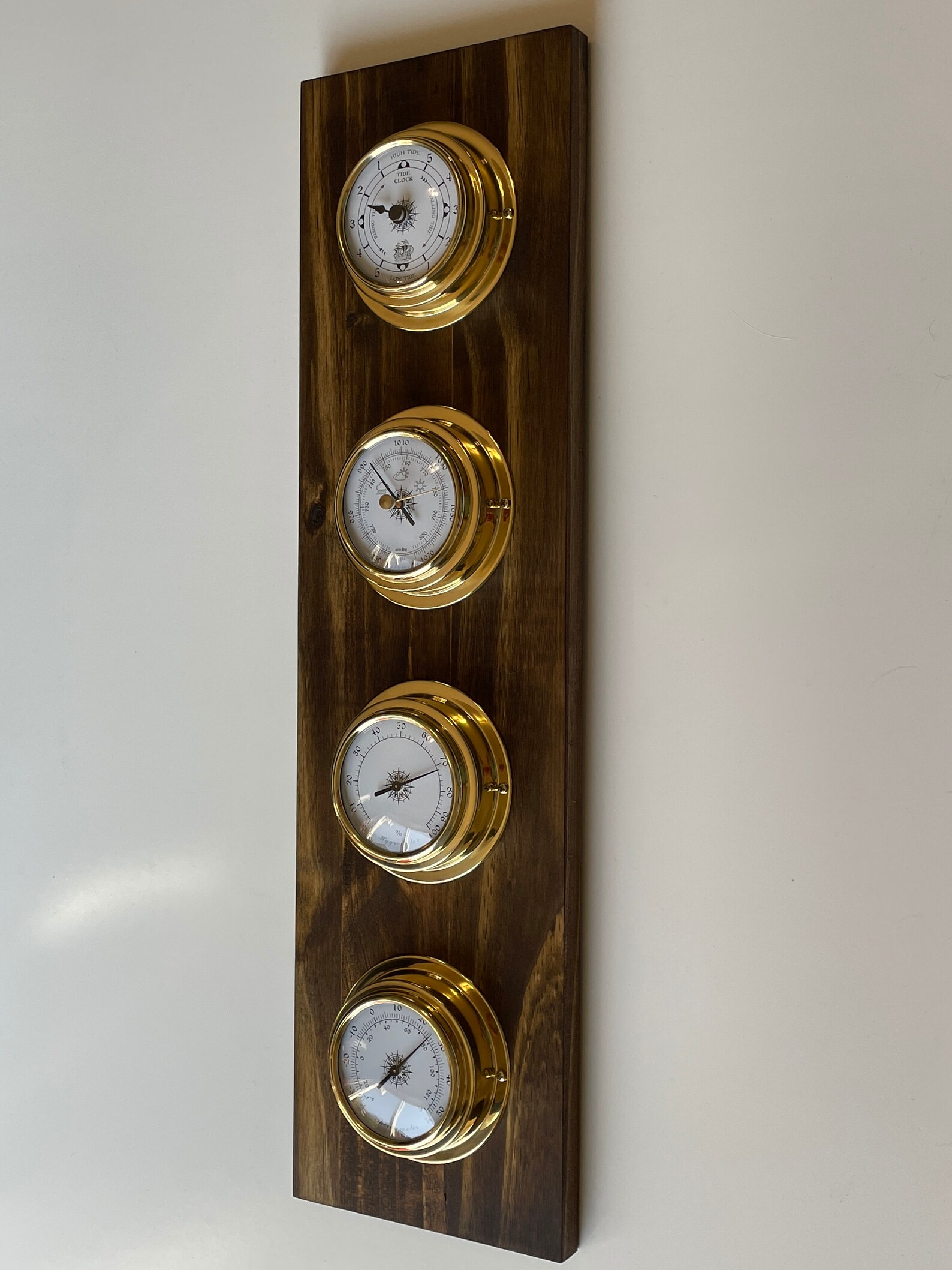 Weather Station Tide Clock Barometer Hygrometer Thermometer Etsy