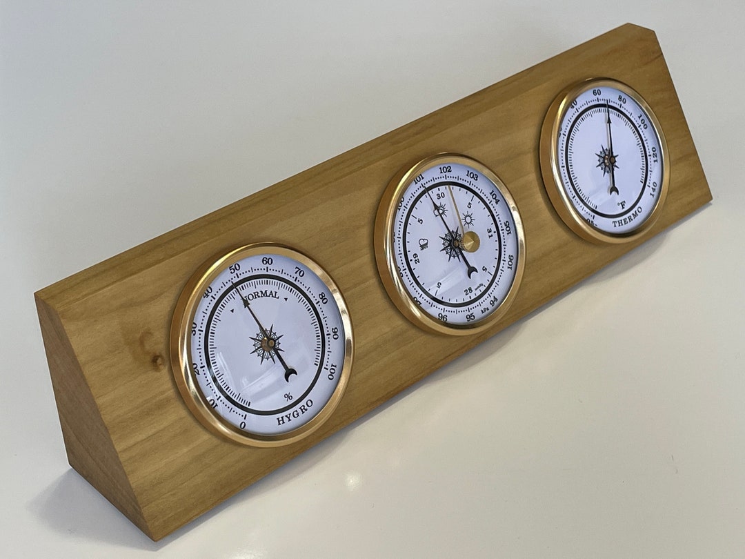 Weather Station Desktop Barometer Hygrometer Thermometer Etsy