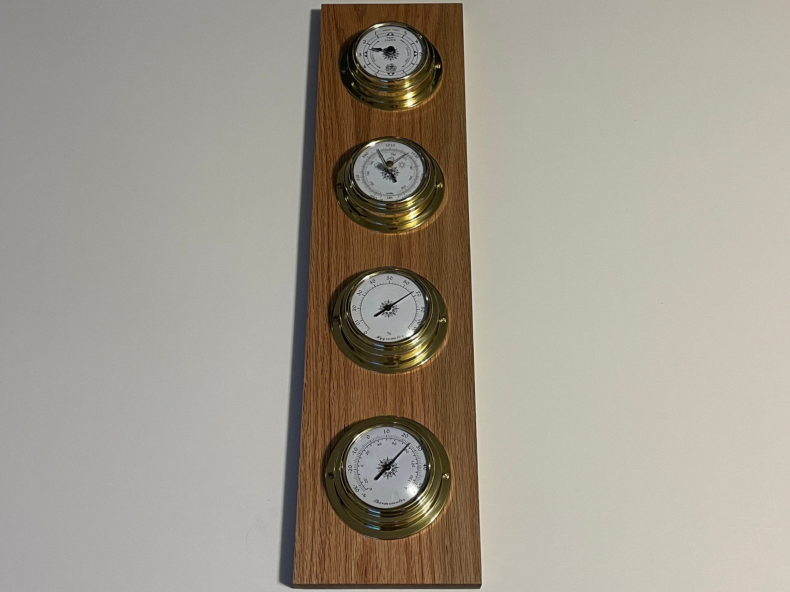 Weather Station Tide Clock Barometer Hygrometer Thermometer Etsy