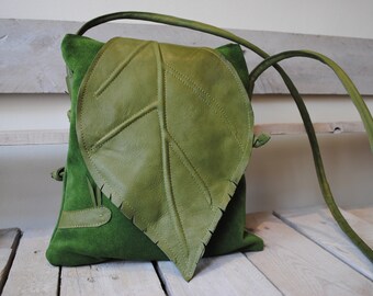 Leaf medium handbag, Forest collection