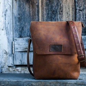 Men's leather bag , Leather Messenger, image 4