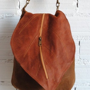 leather bag , leather backpack , Forest ,De Cuir image 2