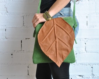 Bolso hoja, colección Bosque