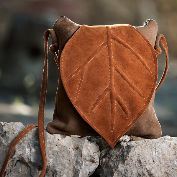 Leaf medium handbag, Forest collection