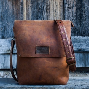 Men's leather bag , Leather Messenger, image 3
