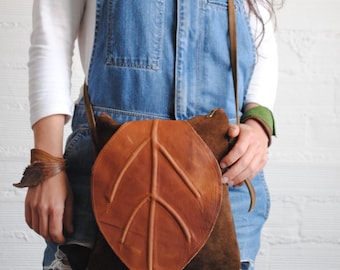 Bolso hoja mediano, colección bosque