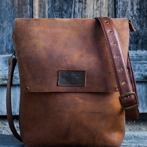 Men's leather bag , Leather Messenger, image 3