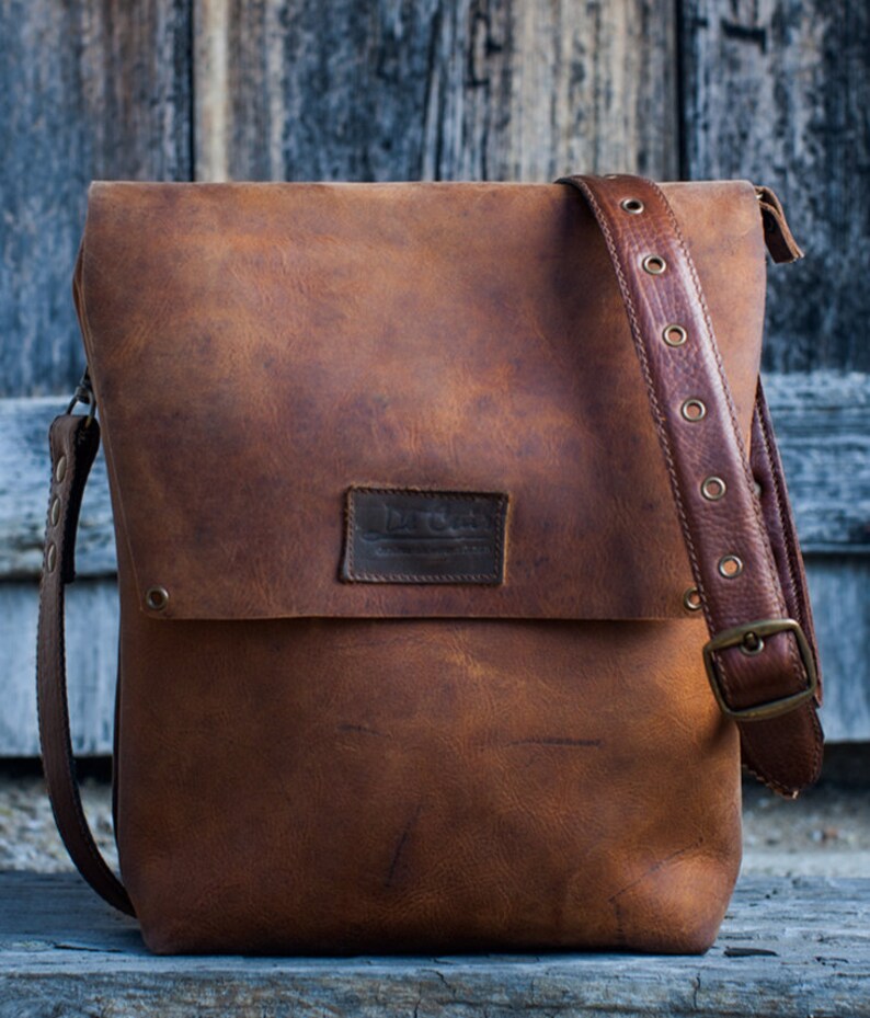 Men's leather bag , Leather Messenger, image 3