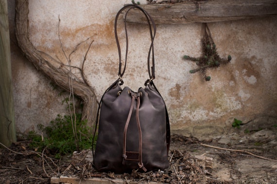 Mochila-bolso de piel Natura 2018 De-Cuir | Etsy España